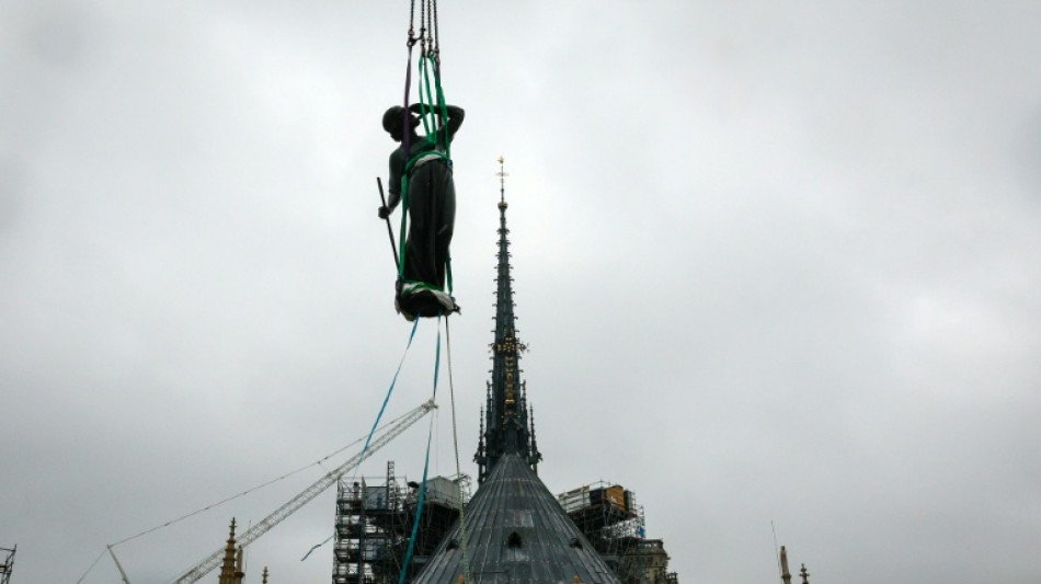 Notre-Dame gets back St Thomas statue adorning spire base