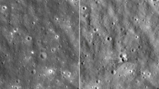 La Nasa publie des clich&eacute;s du crat&egrave;re form&eacute; quand une fus&eacute;e SpaceX s'est &eacute;cras&eacute;e sur la Lune