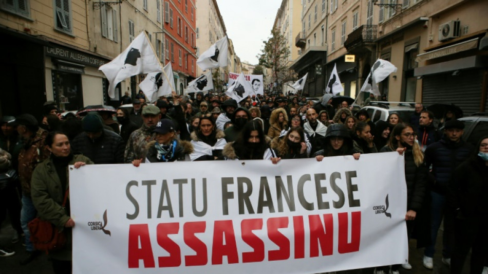 Manifestation tendue &agrave; Bastia en soutien d'Yvan Colonna