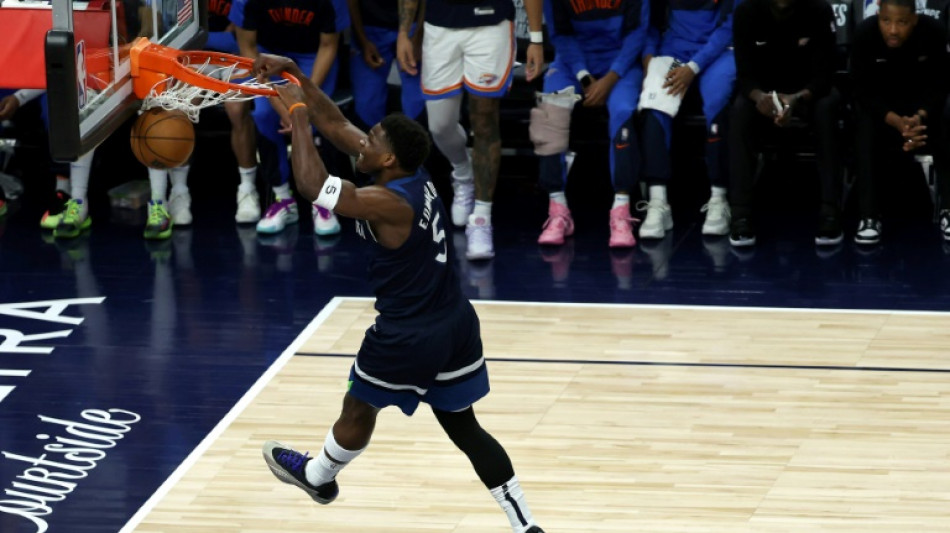 Play-offs NBA: Minnesota corrige OKC et revient à 2-1 en finale à l'Ouest